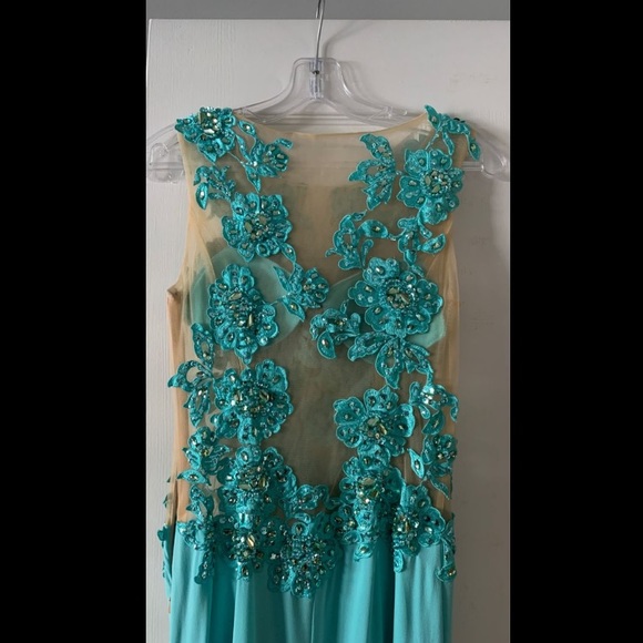 Turquoise Evening Dress - Picture 4 of 6